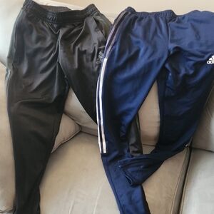 Adidas Kids Black and Navy Joggers